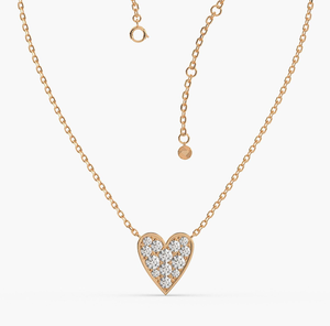 Collier pendentif en or blanc 18 carats avec diamant cultivé en laboratoire, certifié IGI, vintage, pour femme, cadeau - Product Image 1