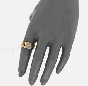 Anillo de Plata 925 con Diseño de Cóctel Cristiano, Filigrana Floral y Acentos de Circonitas Cuadradas de 10mm, Joyería Fina para Hombre - Product Image 4