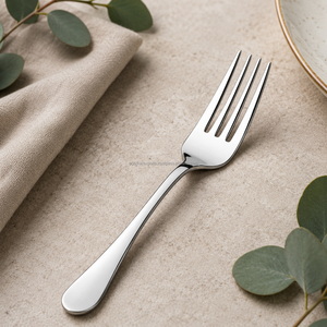 Fourchette à dessert professionnelle en acier inoxydable, finition miroir, pour service traiteur, durable, vaisselle de table - Product Image 1