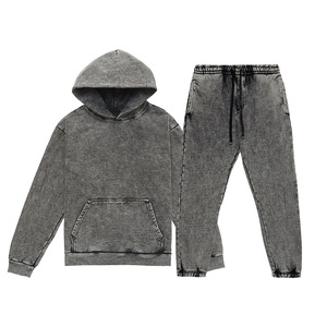 <b>Boys</b> Gray Cotton Tracksuit Hoodie Pants Set Casual Autumn Wear Solid Color Full Sleeve Drawstring Joggers Regular Fit - Product Image 1