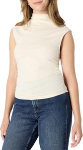 Haut gainant sans couture pour femme, col roulé, contrôle léger, mélange coton élasthanne, usage quotidien - Product Image 5