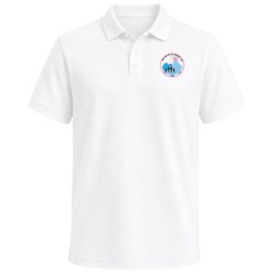 เสื้อโปโลแขนสั้นสีขาว คอปก ปักลายตราสัญลักษณ์แจ็คแอนด์จิลที่หน้าอก กระดุมติดด้านหลัง แบบลำลอง - Product Image 1
