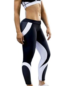 Leggings de yoga et de fitness taille haute en patchwork nid d'abeille pour la gym et le sport – Vente en gros - Product Image 3