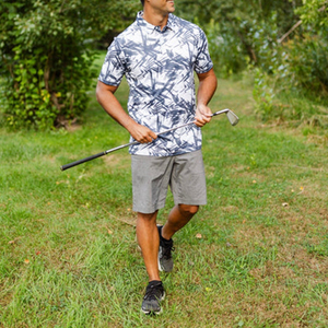 Polo de Golf de Poliéster y Spandex de Alto Rendimiento para Hombre, Personalizado al por Mayor, con Estampado Floral - Product Image 6