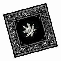 Bandana en toile personnalisée en gros, qualité supérieure, 100 % coton, écologique, design personnalisé imprimé, mouchoir carré, style hip-hop