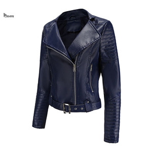 Veste en cuir PU pour moto Relevo Industries, unisexe, coupe courte et ajustée, col zippé, douce, respirante, vêtements de sport - Product Image 3