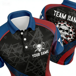 Camisetas de Dardos Personalizadas al por Mayor, Económicas, de Secado Rápido, Sublimadas, para Hombre, Ropa Profesional de Dardos, Camisetas de Poliéster Transpirables con Bolsillo - Product Image 3