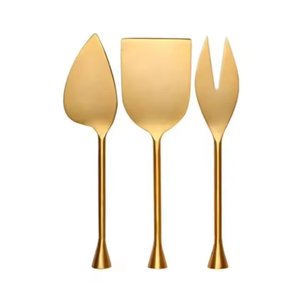 Hammered Design Metal Cheese Set With Rattan <b>Wrapped</b> Handle Cutlery Cheese Butter Spreader for Tabletop Breakfast Usage - Product Image 4