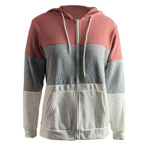 Sweat-shirts à capuche pour femmes, imprimés en couleur personnalisée, en polaire pour l'hiver/l'automne, 100% polyester, séchage rapide, prix bas, fermeture éclair - Product Image 4