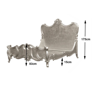 Cama de Madera de Caoba Maciza Tallada a Mano, Estilo Europeo, Tamaño King, Muebles de Dormitorio Royal Classic - Product Image 3