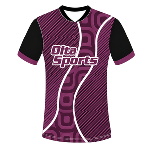 Camiseta de Rugby Negra Borgoña de Manga Corta con Cuello en V, Uniforme de Equipo Geométrico Personalizado, Ropa Deportiva Transpirable para Entrenamiento - Product Image 1