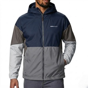 High Performance Men's Hooded Panel Windbreaker <b>Jacket</b> Lightweight Full Zip Outdoor Trekking Training Wind Resistant Shell - Product Image 4