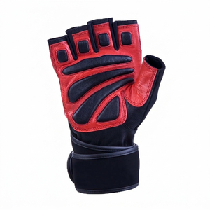 Gants de sport demi-doigts SEAMRE WEAR en maille respirante et cuir PU avec sangle de poignet réglable pour l'entraînement de musculation unisexe - Product Image 3