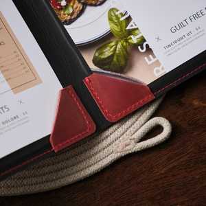 Porta Menús de Cuero Genuino Premium, Carpeta para Menús de Restaurante, Cubierta Personalizada para Lista de Vinos, Juego de Libretas de Hotel de Lujo LMC-0152 - Product Image 4