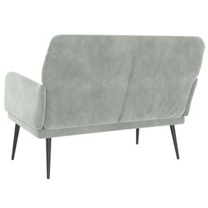 Sofá Ergonómico de Terciopelo Gris Claro de 42.5 X 31.1 X 31.1 Pulgadas para Sala de Estar, Categoría de Producto: Sofás - Product Image 5