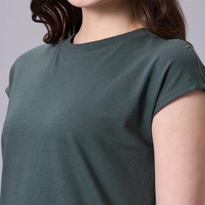 T-shirts d'été décontractés pour femmes, de haute qualité, en gros, à manches courtes, anti-humidité, séchage rapide et respirants, couleur unie - Product Image 6