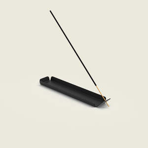 Quemador de Incienso Metálico Minimalista, Rectangular Negro, Recolector de Ceniza para Aromaterapia, para Uso Doméstico - Product Image 1
