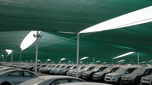 <b>Green</b> Shade Sail Canopy Sun Shade <b>Net</b> Car Parking Shelter Patio Garden Roof Cover Custom Size - Product Image 4