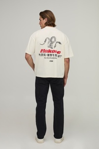 T-shirt personnalisé pour homme avec impression sérigraphique, OEM, motif graphique personnalisé, manches courtes, streetwear, col rond, vêtement décontracté, haut tendance - Product Image 5