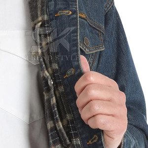Wholesale Custom Logo Cotton Made Men <b>Winter</b> Jacket Breathable Outdoor Use Men Jeans Jacket For Online Sale - Product Image 5