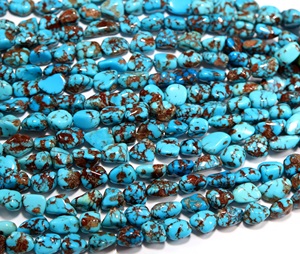 Cuentas de Turquesa Egipcia Lisa en Forma de Pepita de la marca Prince Mines, Cuentas de Piedras Preciosas Naturales para Joyería - Product Image 1