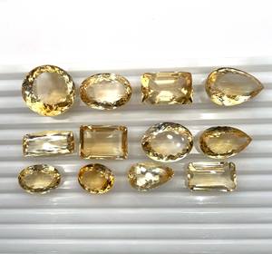 Lote de Piedras Preciosas Sueltas de Citrino Natural, Facetadas, de Diferentes Formas, de 13-29 mm, Certificadas por IGI, para la Elaboración de Joyas - Product Image 6