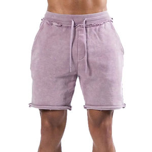 Shorts de jogging taille haute de qualité supérieure, confortables, amples, en molleton de coton, imprimés, élégants, à motifs unis, vente en gros - Product Image 5
