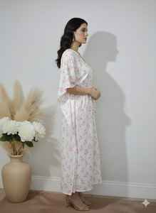 Vestido Kaftan Maxi de Playa 100% Algodón, Talla Grande para Mujer, para Todas las Temporadas - Verano - Product Image 3