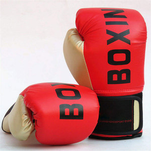 Gants de boxe en cuir noir et jaune, à lacets, pour adultes, pour l'entraînement - Product Image 3