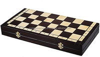 Jeu d'échecs Bevana Sleek Antique en métal/bois peint, impression numérique, plateau de jeu haut de gamme, design carré personnalisable, pour la maison et le bureau