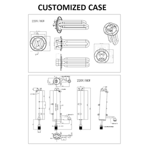 6kw Heating element Price Innovative Stainless Tankless <b>Water</b> <b>Heater</b> ODM with Thermostat Position Cheap Price - Product Image 6