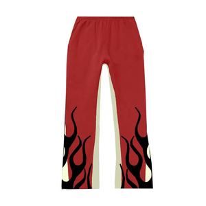 OEM personnalisé vente en gros pantalons de survêtement évasés pour hommes ensembles de jogging 100% coton coupe ajustée hiver Streetwear survêtements empilés - Product Image 4