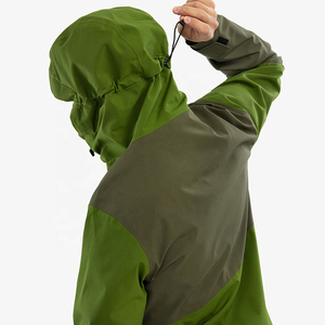 Veste de ski réversible imperméable écologique à capuche pour homme, vêtements d'extérieur sportifs d'hiver, en toile verte et polyester - Product Image 6