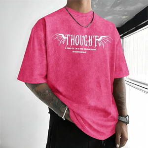 Mens Acid Wash Tshirt Oversized Vintage Graphic T-Shirts Cool Grunge <b>Rose</b> Floral Shirt Trendy Y2K Streetwear Tee <b>Tops</b> - Product Image 4