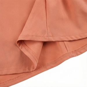 Women <b>Elastic</b> Waist Ruffle Shorts Solid Color Casual A-Line Summer Wear - Product Image 6