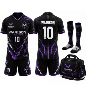 Customized Logo Youth Football Uniform Set Sublimation Printing 100% Polyester Football Training Uniform Set - Product Image 5