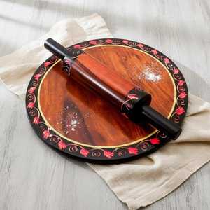 Traditional Wooden Chakla Belan Set for Indian Cooking-Non-Stick Eco-Friendly Dishwasher Safe - Product Image 5