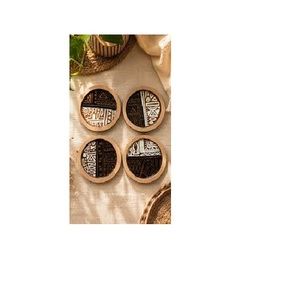 Wholesale Eco-Friendly Rabeh Brand Classic Square <b>Beer</b> <b>Coasters</b> Mats Pads Marble Acacia Wood Customized Design Uttar Pradesh - Product Image 5