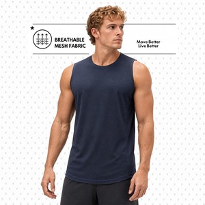 Camiseta sin Mangas Premium para Hombre, de Algodón, para Gimnasio, Fitness, Ejercicio, con Diseño Floral en la Parte Delantera, Ligera, Transpirable, Ecológica y de Secado Rápido - Product Image 4