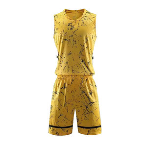 Uniforme Deportivo de Baloncesto para Hombre, Diseño Moderno, Alto Rendimiento, Estampado Sublimado Amarillo - Product Image 2