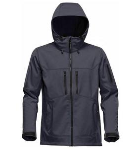 Men's <b>Red</b> <b>Hooded</b> Fleece <b>Jacket</b> Windproof Zipper Closure Casual Winter Wear Polyester Material - Product Image 3
