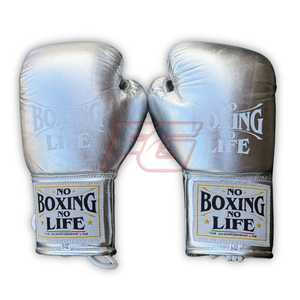 ถุงมือชกมวยแบบสั่งทำขายส่ง No Boxing No Life หนังวัวแท้ บุ 4 ชั้น ปิดแบบตีนตุ๊กแก สำหรับมืออาชีพ MMA - Product Image 5
