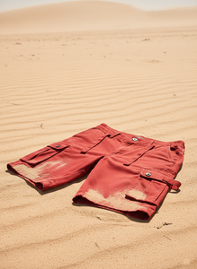 กางเกงขาสั้นคาร์โก้ผู้ชายสำหรับฤดูร้อน กางเกงขาสั้นคาร์โก้ลำลองสไตล์ไฮสตรีทเหนือเข่า ผ้าฝ้าย กางเกงขาสั้นซาฟารีสำหรับผู้ชาย - Product Image 6