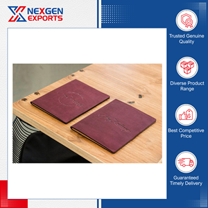 Carpeta de Menú de Cuero de Lujo para Hotel o Restaurante, con Logotipo Personalizado, de Alta Calidad, Fácil de Transportar, Impresionante, Fabricada en India por Nexgen Exports - Product Image 2