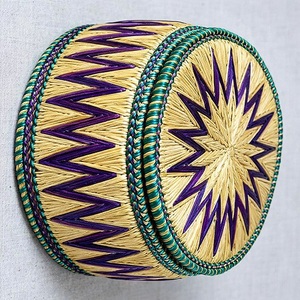 Panier à herbes et épices en herbe de Sabai tressée, écologique, de qualité supérieure, multicolore, compatible lave-vaisselle, pour le transport de pain Chapati et Roti, et comme couvercle pour récipients chauds - Product Image 3