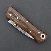 Couteau pliant multifonctionnel en acier Damas sur mesure, manche en Micarta, étui en cuir, outil de survie pour le camping, qualité DIY