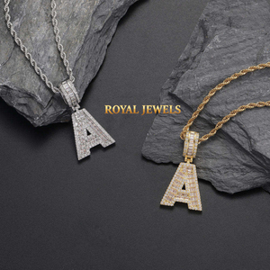 925 <b>Silver</b> Moissanite Letter Pendant Iced Out Initial <b>Charm</b> Hip Hop Jewelry for Men Women Party Gift - Product Image 5