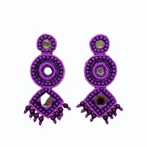 <b>Top</b> Selling Handmade Mirrors Beads and <b>Sequins</b> Earrings Custom Design Ethnic Jewelry for Women <b>Party</b> Available At Best Price - Product Image 1