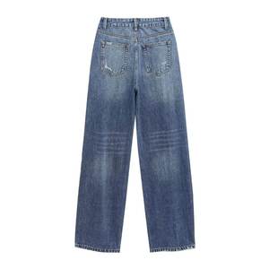 High Quality Custom Made Men Straight Denim Pants Autumn Summer Breathable 100% Cotton Lightweight Casual Stylish Button Custom - Product Image 2