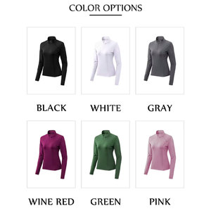 Haut de base équestre pour femme à manches longues et col montant, couleur unie, respirant, extensible en Spandex, avec ceinture et impression sérigraphiée, en maille pour l'équitation - Product Image 6